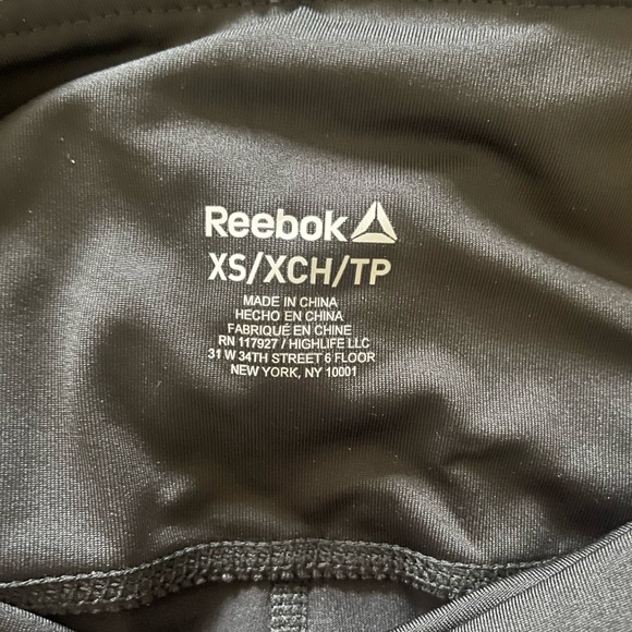NWT Reebok Vigor High-rise Skinny Capri Black Mesh Panel Insert REW192LE07005 XS - Picture 9 of 13